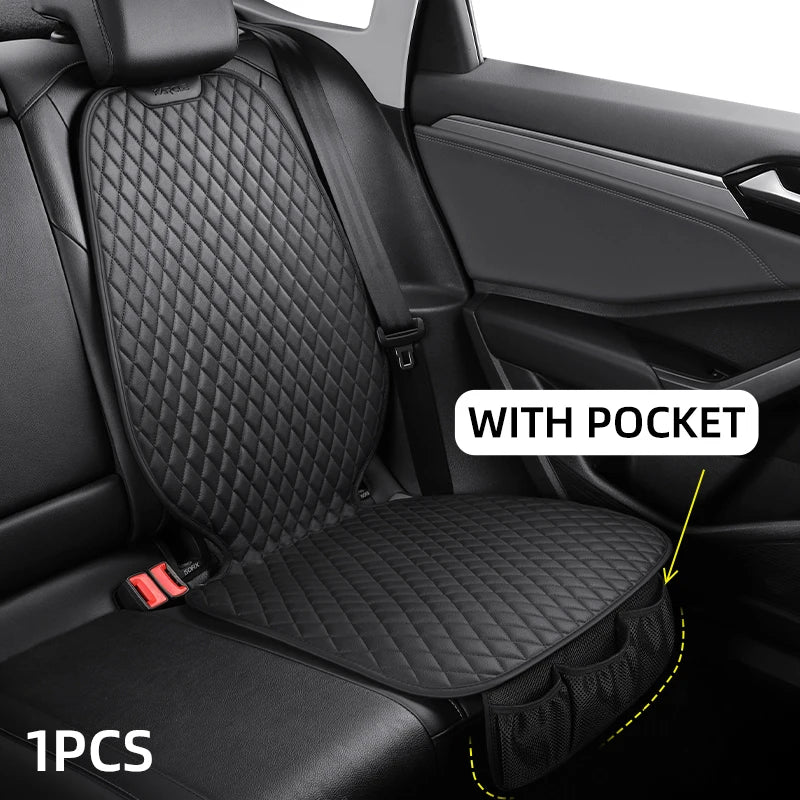 Karcle Car Seat Cover Protector for Child Kids PU Leather Car Seat Cover Mats Pad Protection Auto Rear Seat Covers Car Cushion
