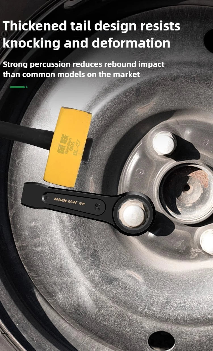 Heavy-duty  Box End Wrench, Single-head Opening Straight Handle Box End Wrench, for Auto Repair 24/30/32/36/41/46/50 Wrench Tool