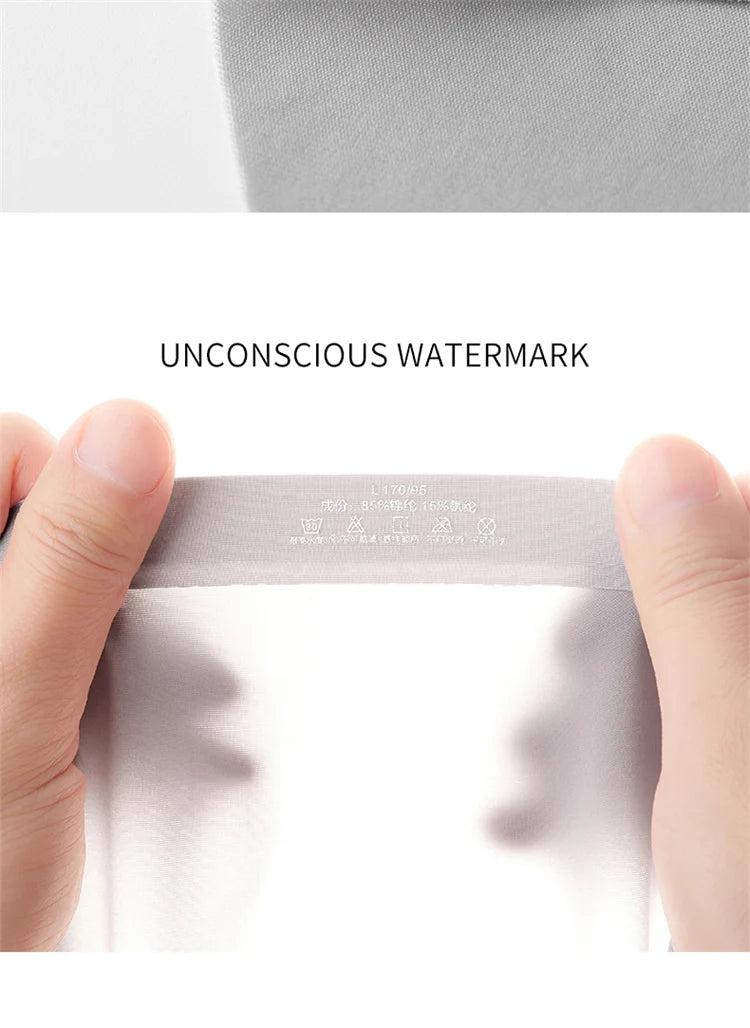3-Pack Men’s Ice Silk Breathable Transparent Briefs – Thin & Lightweight