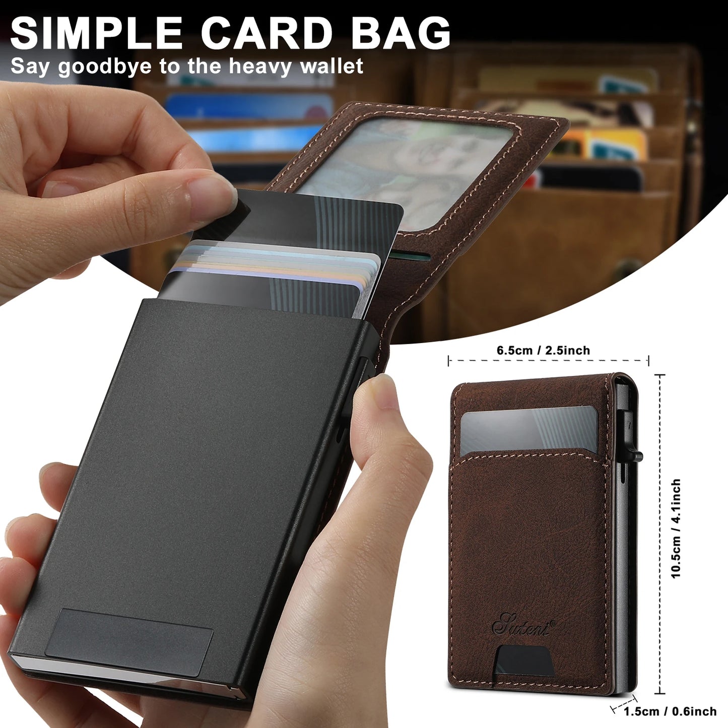 Magnetic PU Leather Wallet Case with Card Slot & Kickstand for Samsung Galaxy S26 Ultra / S25 Plus – Wireless Charging Cover