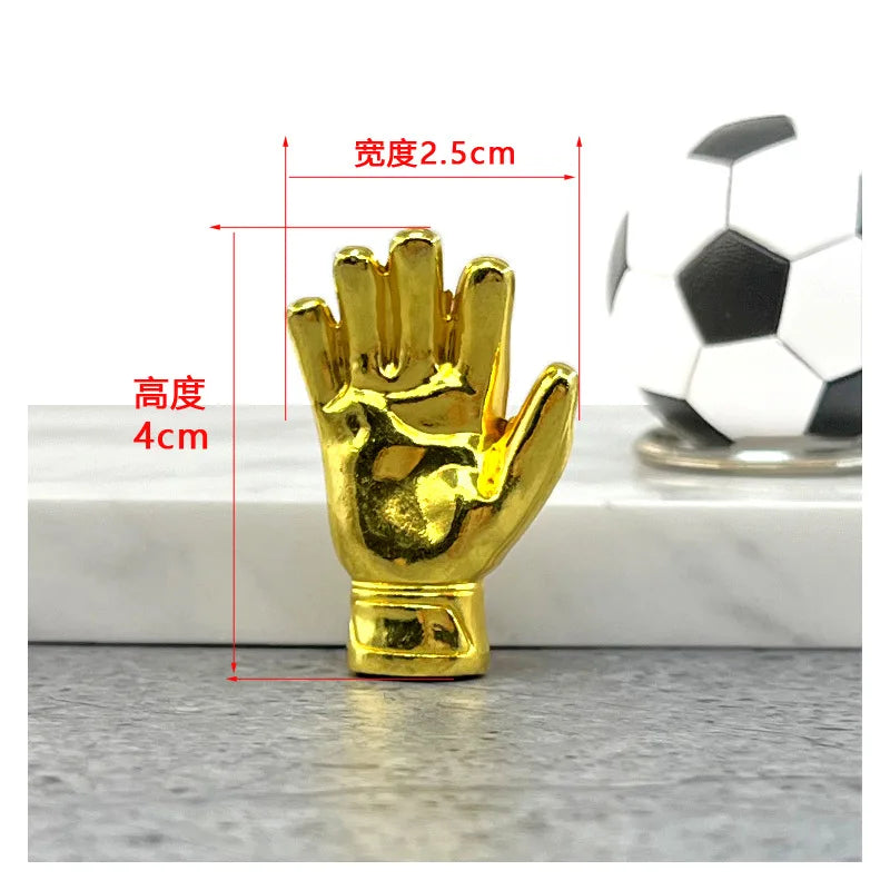 Football Trophy Metal Keychain Soccer Fan Collectible Pendant Gift