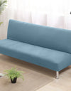 Armless Sofa Covers Elastic Solid Color Sofa Bed Cover Folding Seat Slipcover Dust-proof Stretch Couch Protector for Living Room