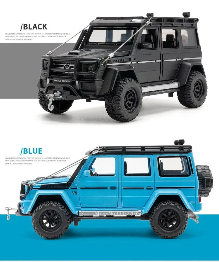 1:24 G63 G550 Diecast Alloy Miniature Model Toys Cars Sound Light Pull Back Doors Opened Off-road Vehicles Boys Birthday Present