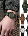 Men Business Leather Calendar Watch Men's Fake Three Eye Luminous Quartz