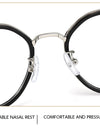 Ultra-light Fashion Flexible TR90 Eyewear Men Retro Round Decorative Optical Prescription Eyeglasses Frame