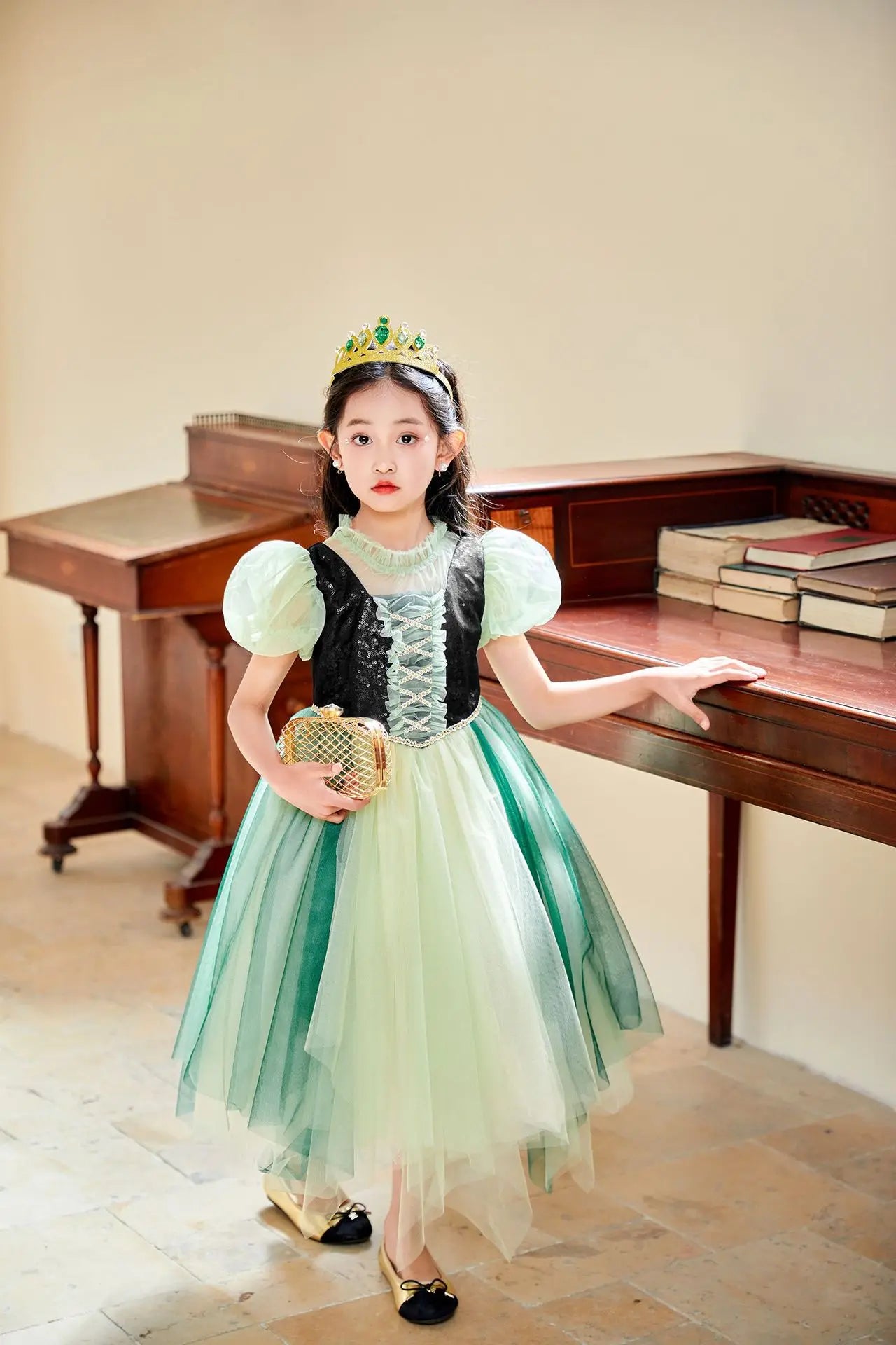 Summer New High-Quality Princess Dress - Girls Asymmetrical Tulle Skirt for Birthday & Children‘s Day