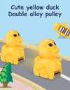 Kids Electric Small Duck Climbing Stairs Toy DIY Rail Racing Track Music Roller Coaster Duck Toy For Baby Kids Gift