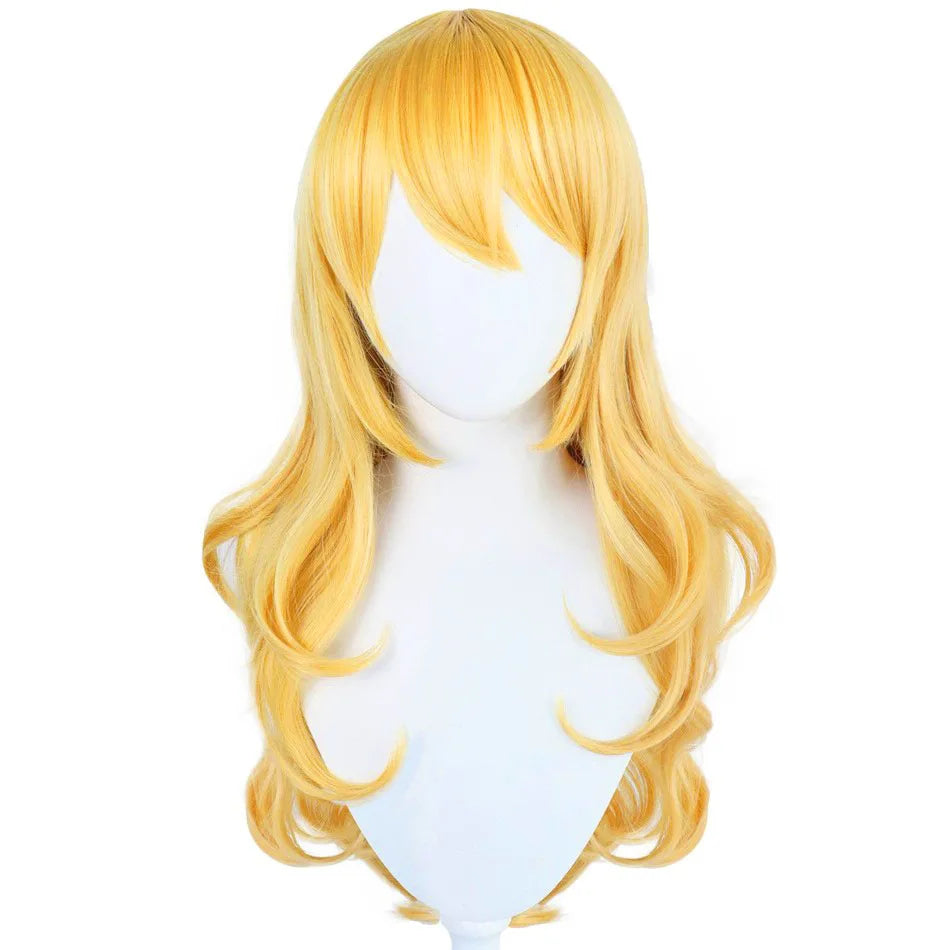 Girl Princess Elsa Anna Wig Kid Halloween Party Carnival Disguised Belle Wednesday Mermaid Rapunzel Aurora Snow White Ariel Hair