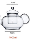 400-1000ml Clear Teapot With Removable Infuser Glass Teapot Stovetop Safe Loose Leaf And Blooming Tea Maker