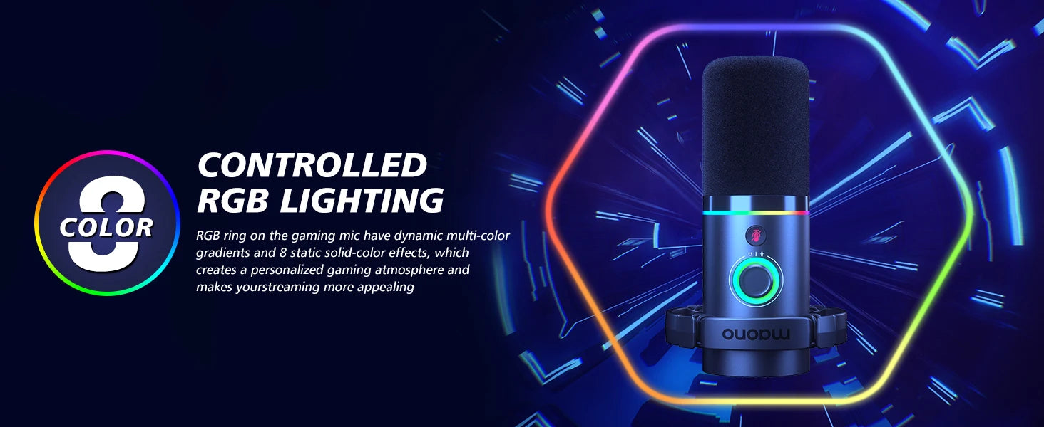 PD200XS Dynamic Microphone XLR/USB Dual mode Dynamic Mic Podcast Mic with Maonolink Software and Gain Knob for Recording