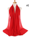Muslim Chiffon Hijab Women Bubble Chiffon Scarf For Women Ladies Veil Muslim Islam Solid Color Malaysia Wrap Scarves