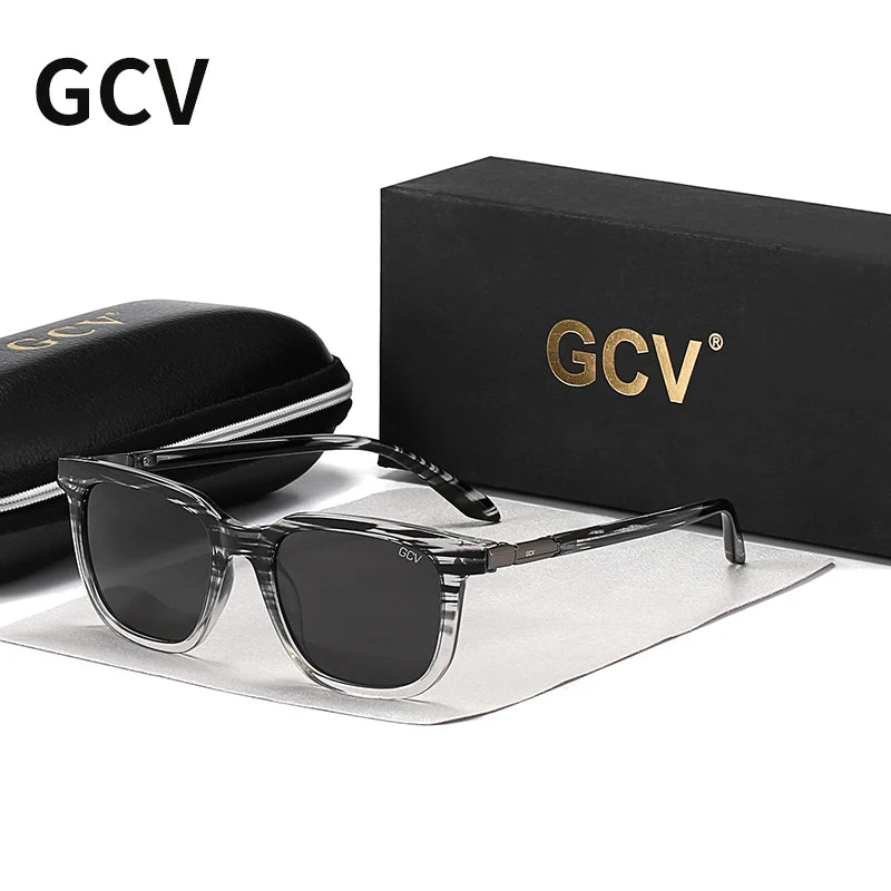 Cat Eye Square Acetate Polarized UV400 Fashion Sunglasses for Outdoor Driving Fishing Eyewear