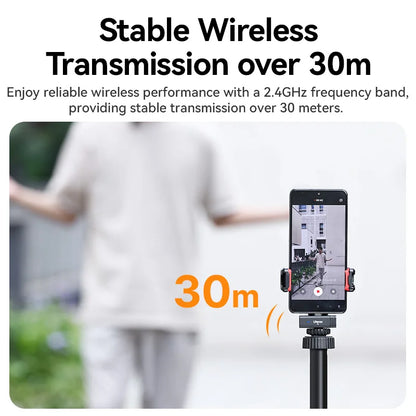 Dual Channel Wireless Mic Microphone for Android iPhone for Live-streaming Video Recording