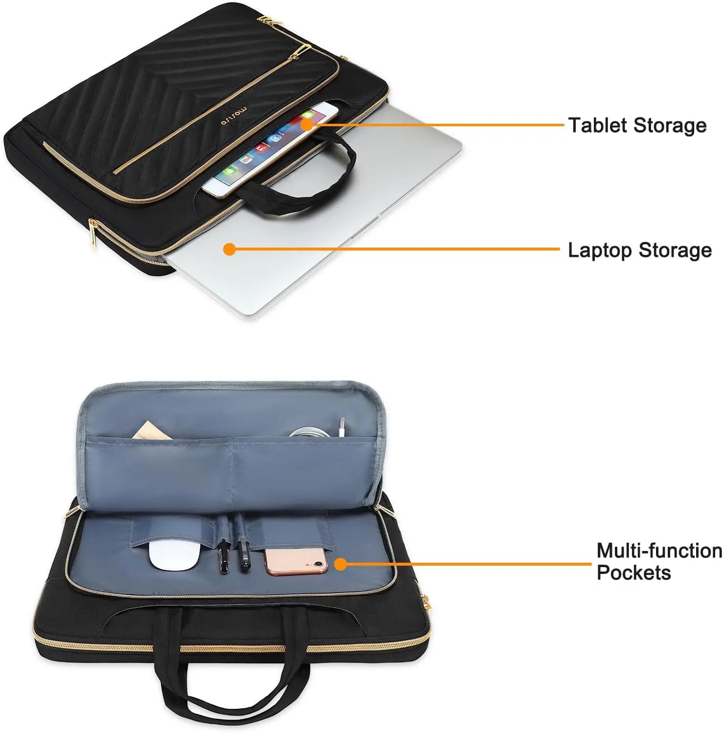 Laptop Bags 13 14 15 16 inch Notebook Bag for MacBook Air Pro M1 M2 M3 M4 Computer Handbag Briefcase Women Men Work Bag Sleeve
