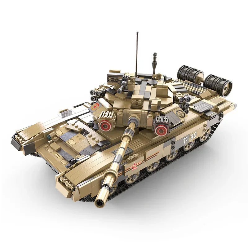 1722 Piece Bricks Remote Control T90 Tank Set Technical Model Building Blocks s RC Toy Boy Birthday Gift