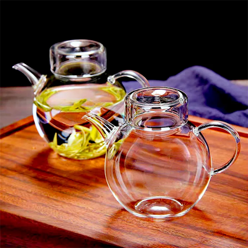 200ml Heat Resistant Small Glass Teapot Household Mini Green Tea Pot Single Person Kungfu Tea Set Accessories Tea Maker