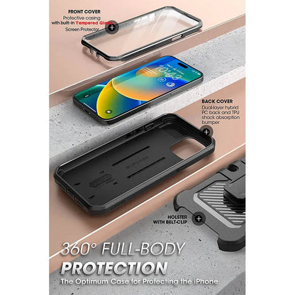 For iPhone 14 Pro Max Case 6.7" (2022) UB Pro Heavy Duty Rugged Case with Built-in Tempered Glass Screen Protector