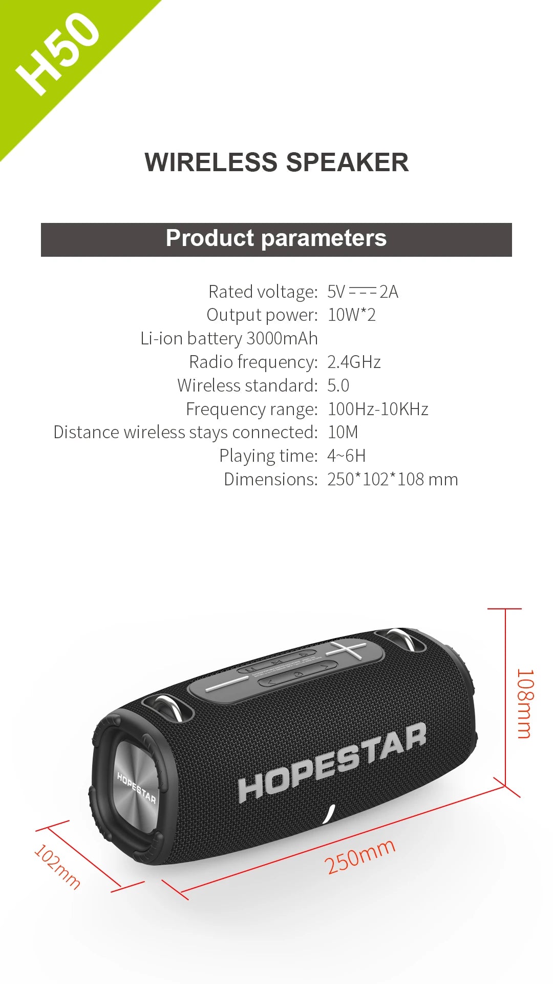 20W High Power Boombox Speakers Portable Bluetooth Super Subwoofer Mp3 Player Powerful Column Soundbox Audio Center