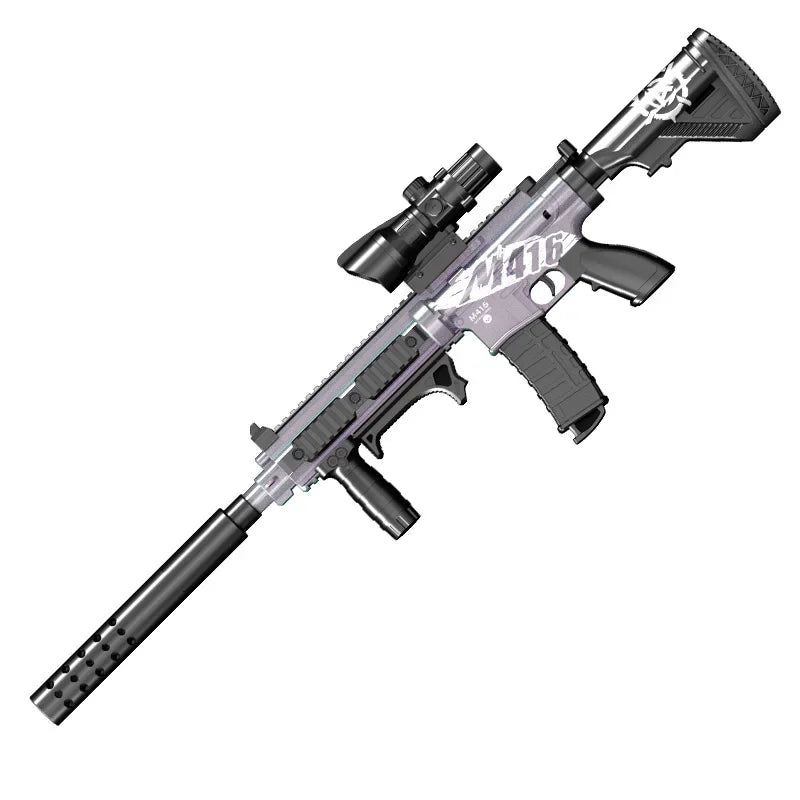 M416 Toy Gun Shell Throwing Soft Bullet Can Fire Suction Cup Children's Assault Rifle Manual Pull Bolt Model Boy's Toy