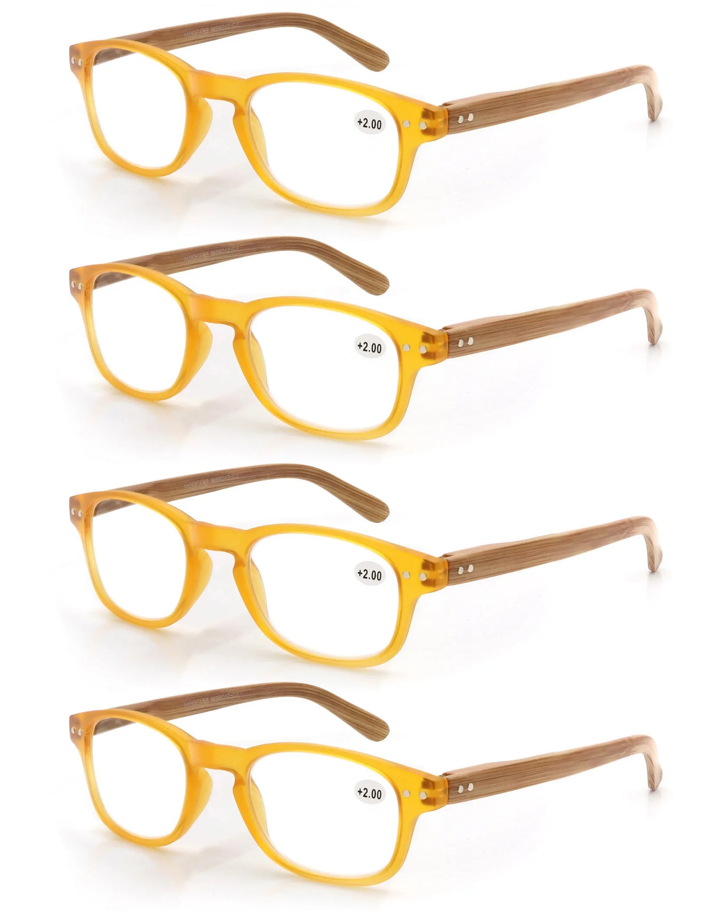 Reading Glasses Fashion Wood-Look Spring Hinge Stylish Readers Magnifying Glass Eyewear Diopter +1.0 +4.0