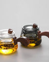 Japanese 350ml Side Handle Glass Teapot With Tea Infuser Filter Brewing Flower Tea Pot Puer Oolong Tea Maker Kungfu Tea Set