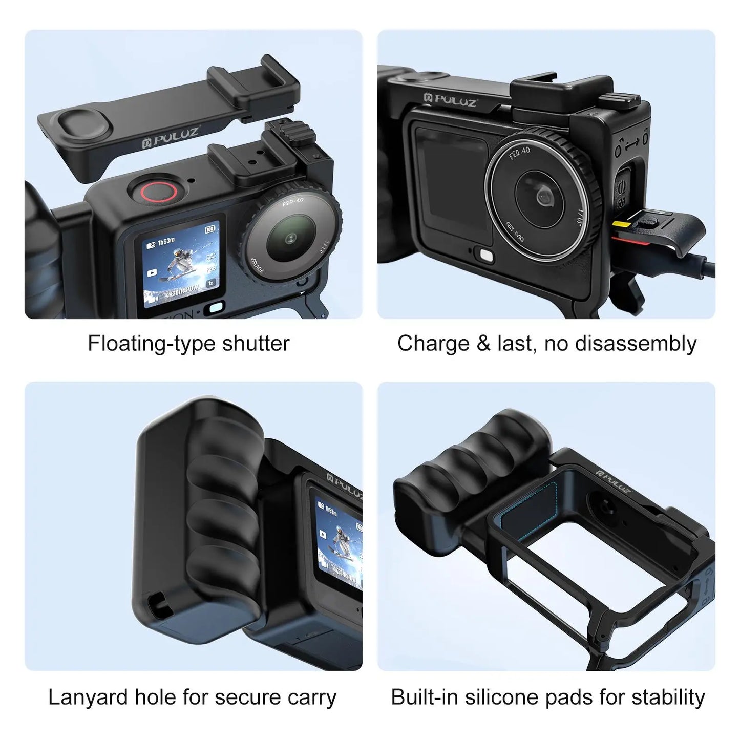 Quick Release Camera Handle Grip for DJI Osmo Action 6