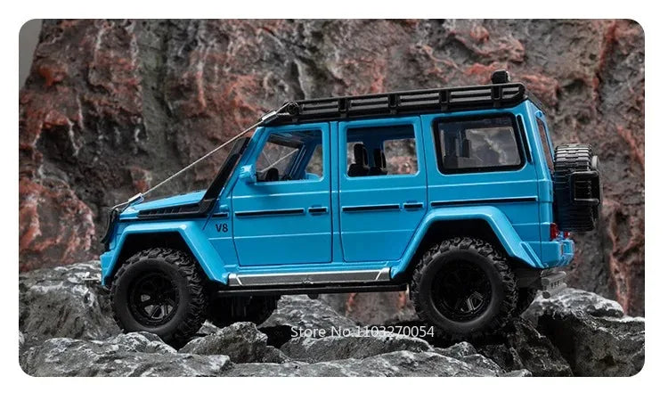 1:24 G63 G550 Diecast Alloy Miniature Model Toys Cars Sound Light Pull Back Doors Opened Off-road Vehicles Boys Birthday Present