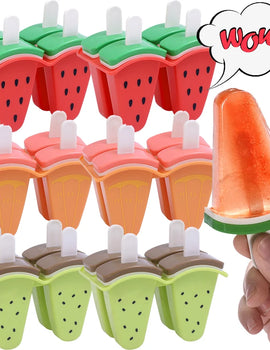4pcs/set Watermelon Shape Ice Cream Mold with Handle DIY Ice Popsicle Mold for Fruits Juice Milk Kitchen Ice Tray Maker Tools