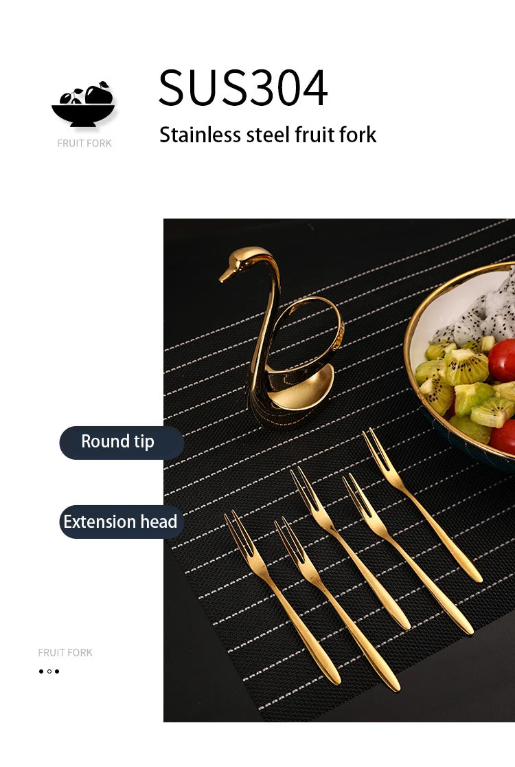 European Swan Tableware Holder Stainless Steel Spoon and Fork Base Elegant Utensil Stand Home Decor and Kitchen Organization