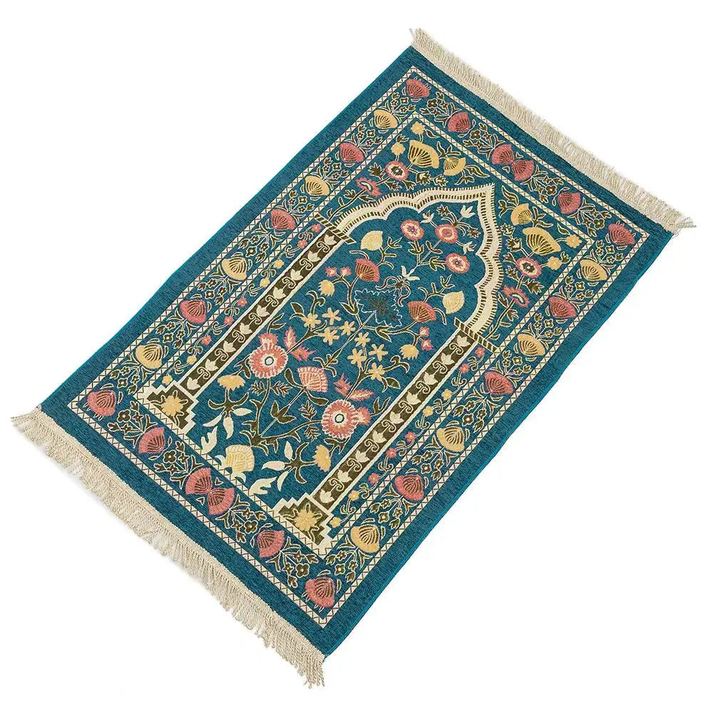 Muslim Prayer Rug Floral Pattern Prayer Mat Islamic Prayer-Rug for Ramadan Islamic Muslim Great Gift for Family Friends