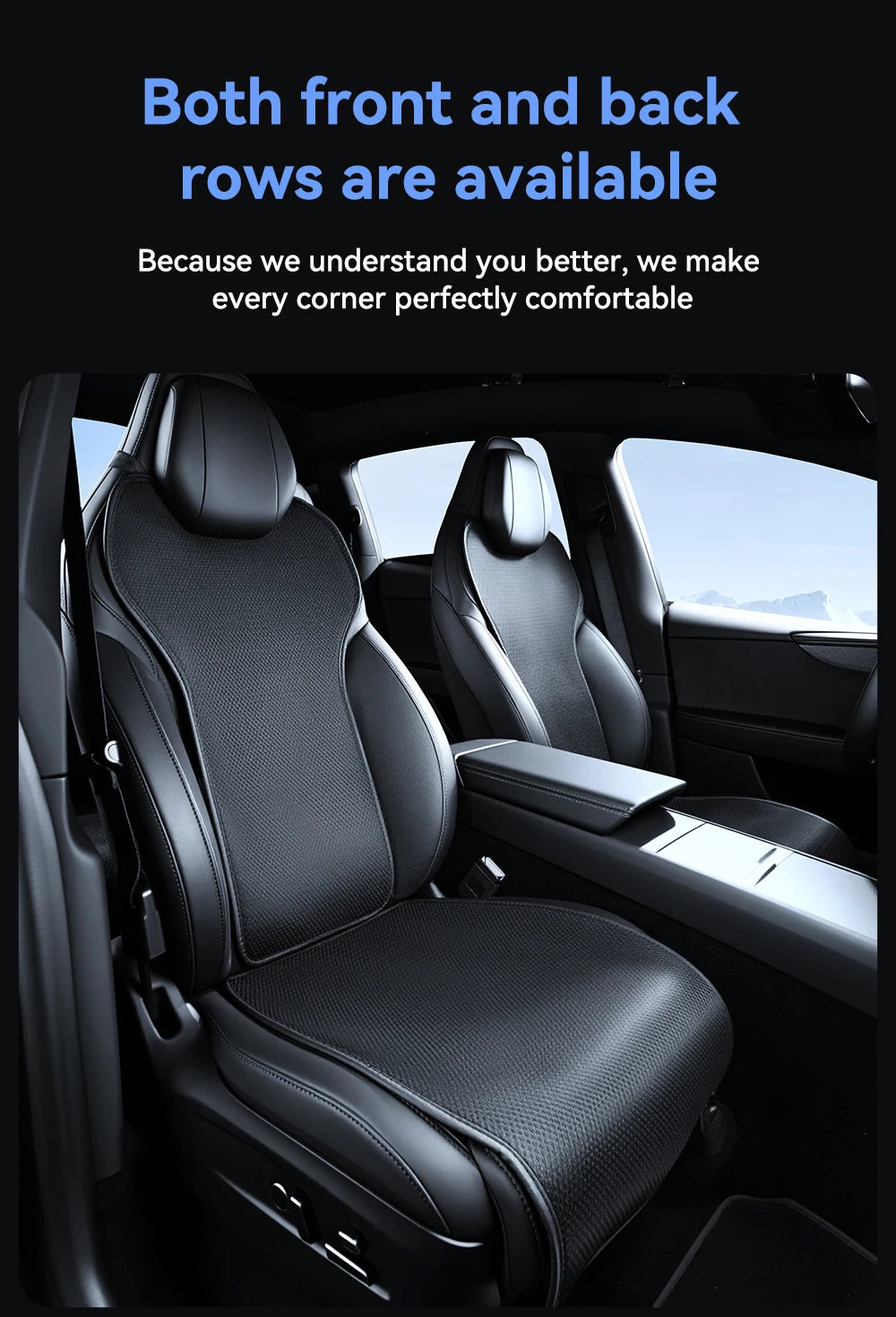 Tesla Model YL Juniper Ice Silk Seat Covers 11 Piece Set Breathable Four Season Seat Cushion Protector 6 Seat