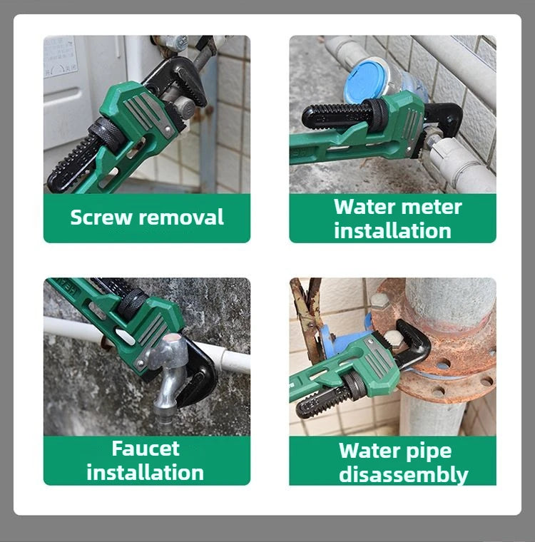 10/12/14/18 Inch Pipe Wrench Universal Monkey Spanner Multi-function plumbing Hand Nut Sink Wrench Pipe Large Open Spanner