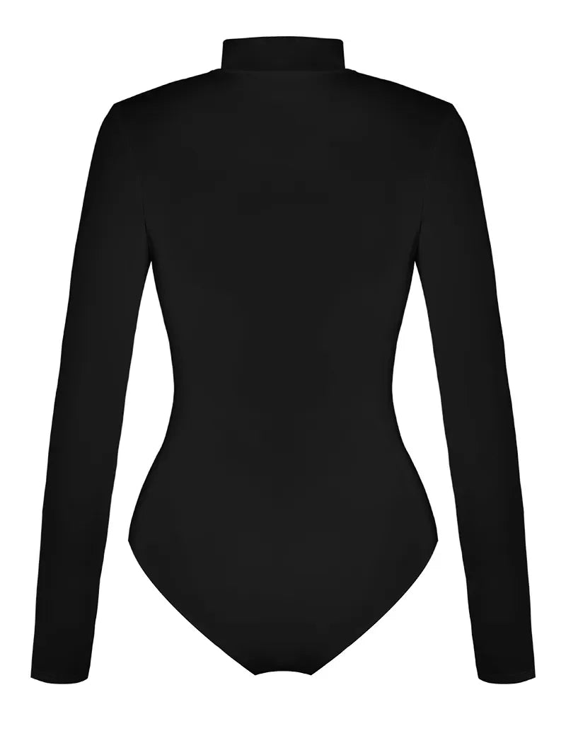 High Collar Shapewear Bodysuit for Women – Tummy Control Slimming Corset