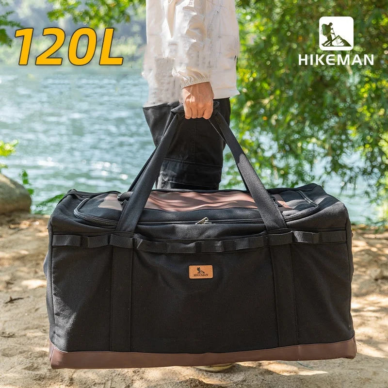 120L Outdoor Camping Storage Bag Large Capacity Picnic Bag Cooker Stove Canvas Storage Bag