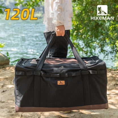 120L Outdoor Camping Storage Bag Large Capacity Picnic Bag Cooker Stove Canvas Storage Bag