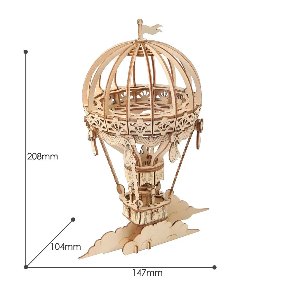 Self Assembly Mechanical Gear Model DIY Wood 3D Puzzle Toy