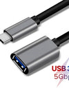 USB C OTG Cable USB3.1 Type C to USB 3.0 Cable for 2018 MacBook Air/Pro Chromebooks Dell XPS Samsung Flash Drives Printer Cables
