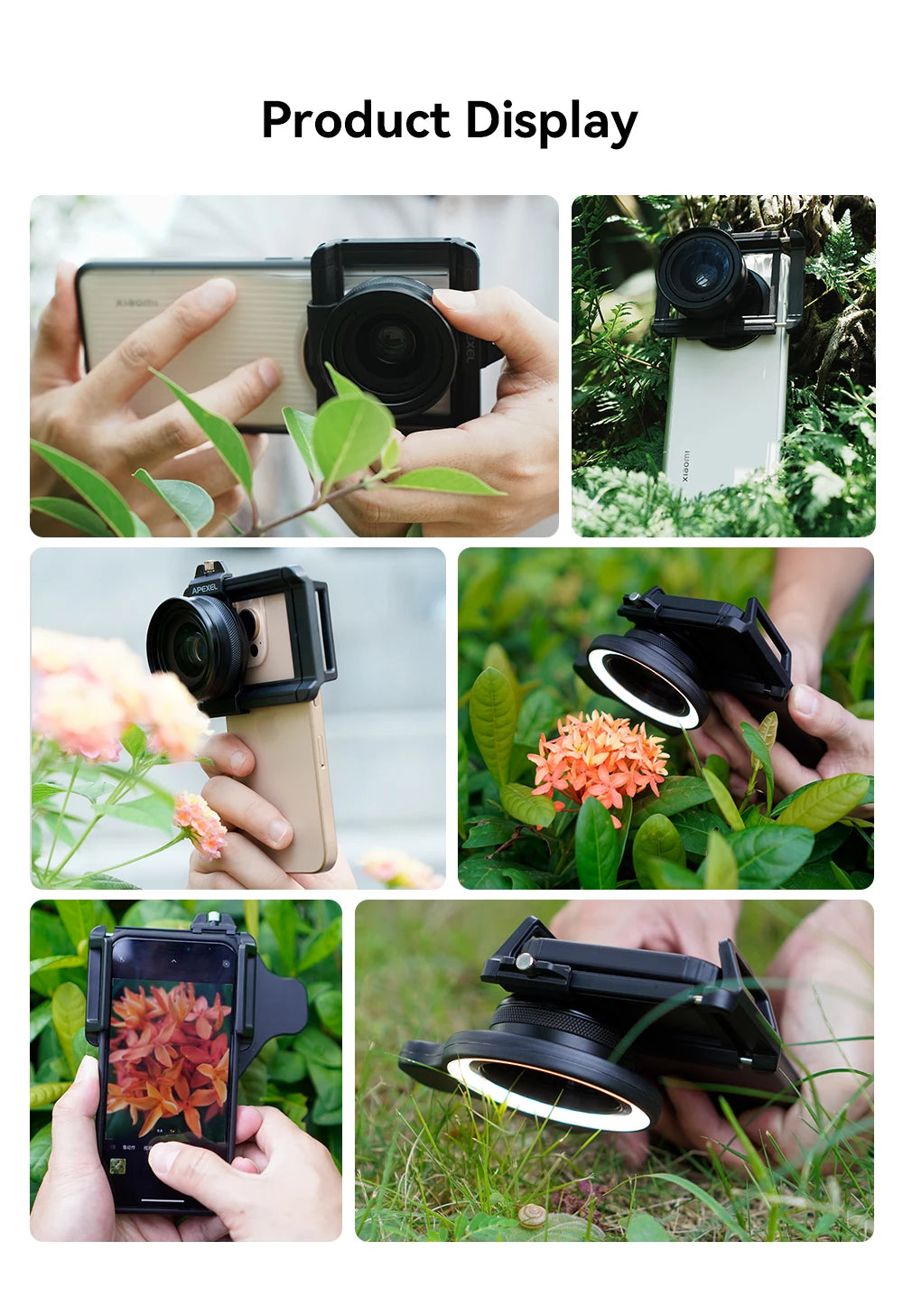 10X to 20X Zoom Macro Smartphone Lens with Fill Light