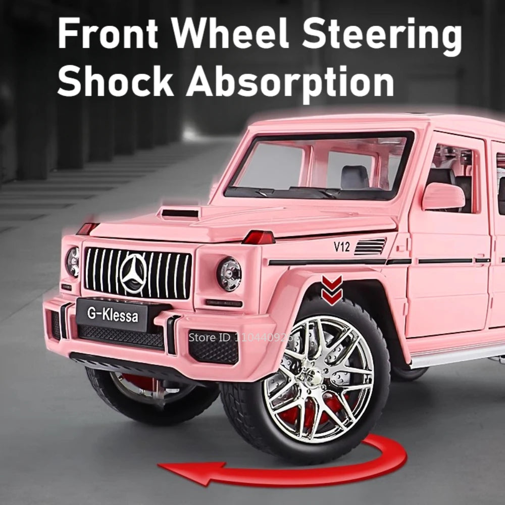 1:24 G63 GLE350 Toy Car Model Alloy Diecast Pull Back Doors Opened Sound Light Models Vehicle Toys for Boys Birthday Gifts