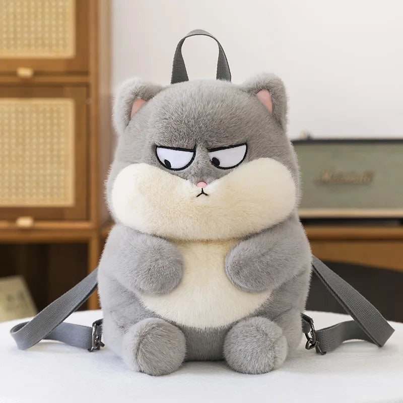 Kawaii Plush Stuffed Cat Doll Backpack Cute Kids Birthday Xmas Gift 2025 New Arrival Plush Toy for Children Girls Soft Cuddly