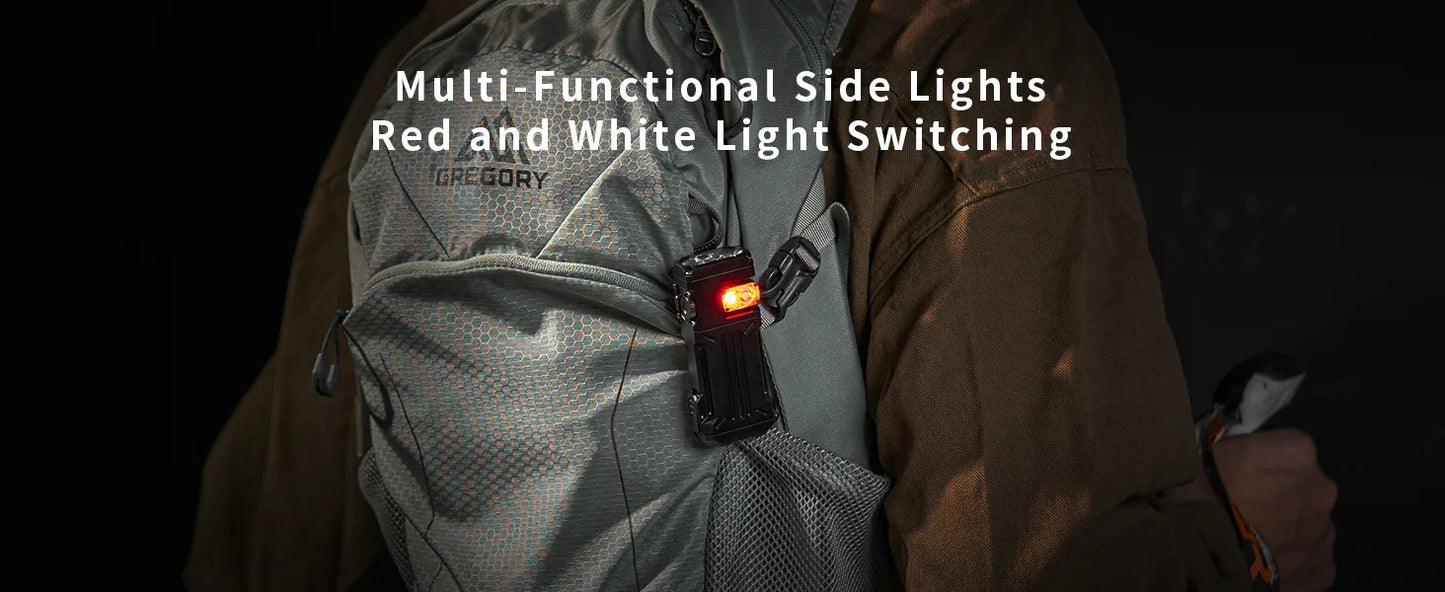 1500 Lumen Rechargeable Magnetic EDC Flashlight With Tiltable Side Light