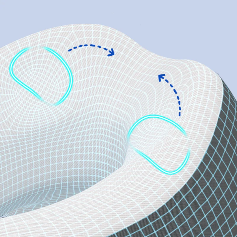 1pc Slow Rebound Travel Pillow U-shaped Headrest Neck Support Pillow Nap Pillow Travel Airplane Pillow Cartoon Memory Foam