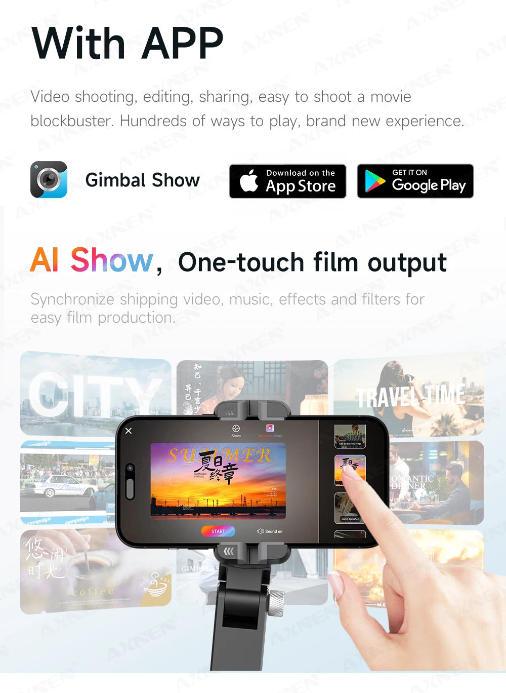 Q19 AI Desktop Gimbal Stabilizer 360 Rotation Auto Face Tracking Mobile Phone Handheld Anti-shake Selfie with Fill Light