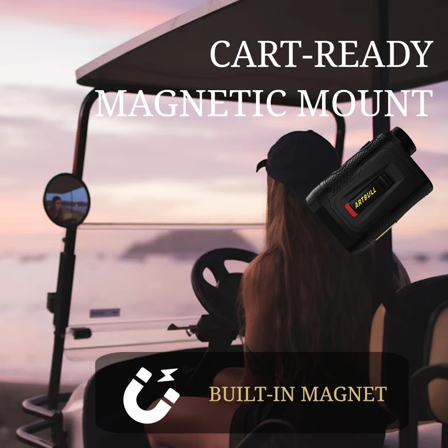7 Modes Rechargeable Golf Laser Rangefinder with Magnet & Flag-Lock Vibration