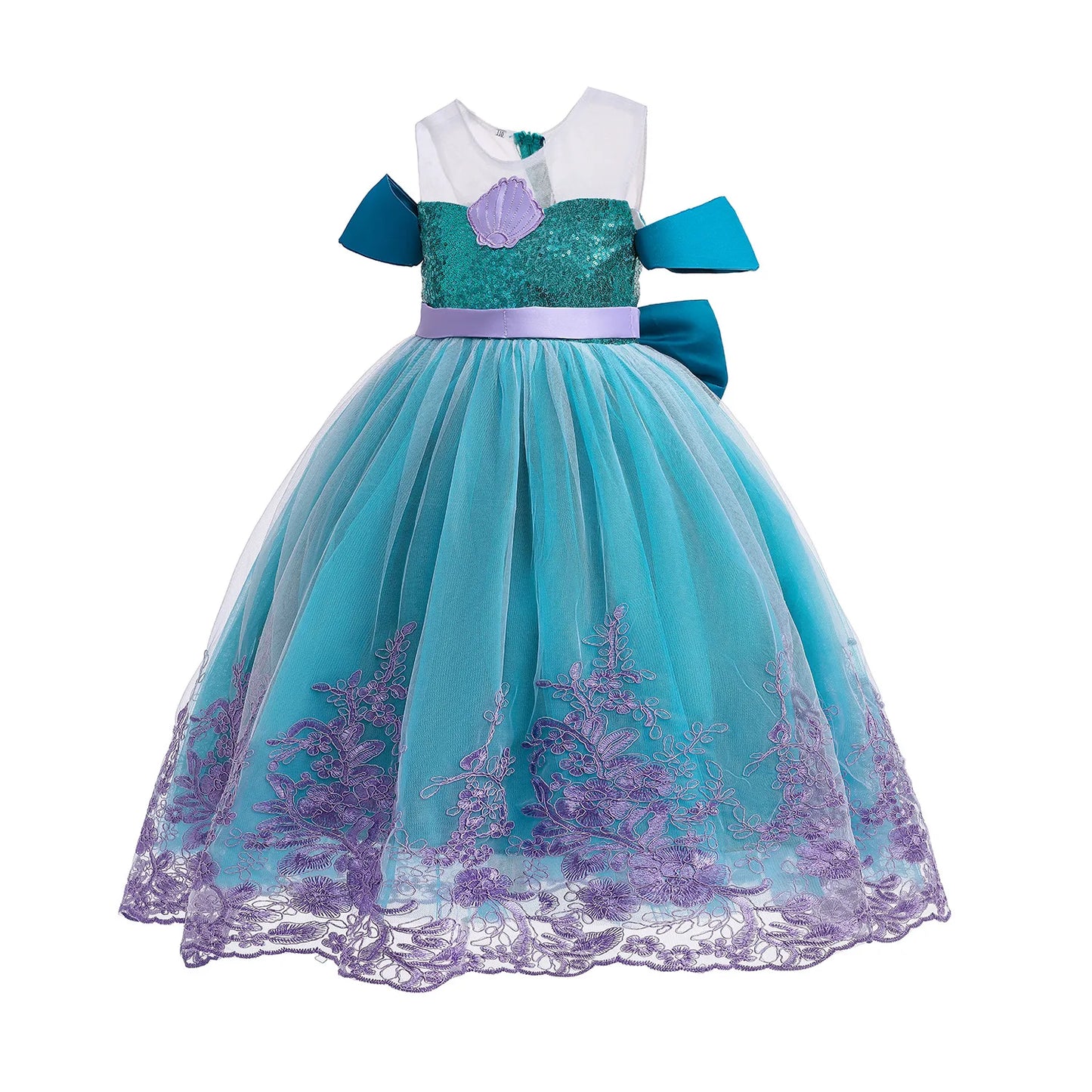 Mermaid Princess Cosplay Dress for Girls Carnival Birthday Party Costume