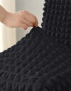 1PC Seersucker Chair Cover with Skirt Stretch Wedding Chairs Covers Dining Room Universal Size Seat Slipcovers for Banquet Party