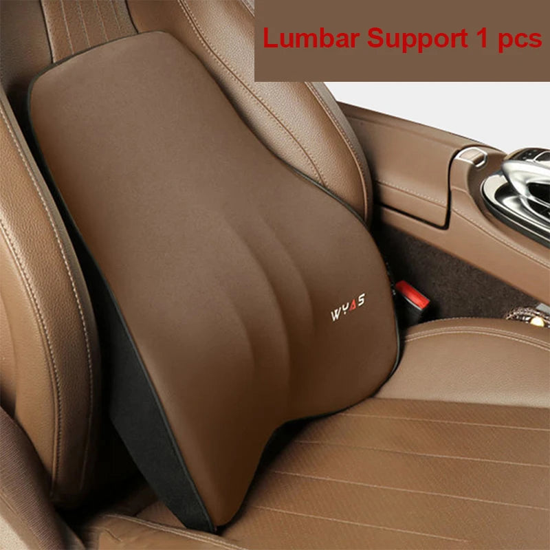 Car Lumbar Support Headrest Neck Pillow Support Universal Soft Neck Pillows Cushion Car Memory Foam Lumbar Pillow Back Support