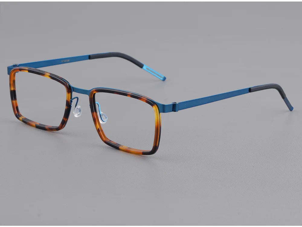 Rectangle Titanium Screwless Business Eyeglasses Frame