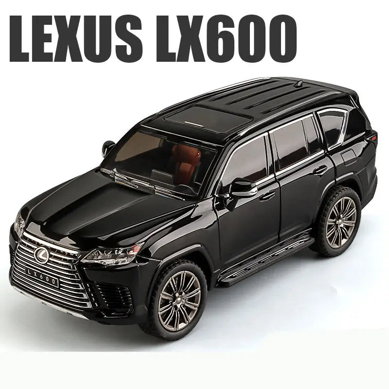1:24 Lexus LX600 SUV Metal Model Car Toys Alloy Diecast Simulation Offroad Vehicles Sound And Light Cars