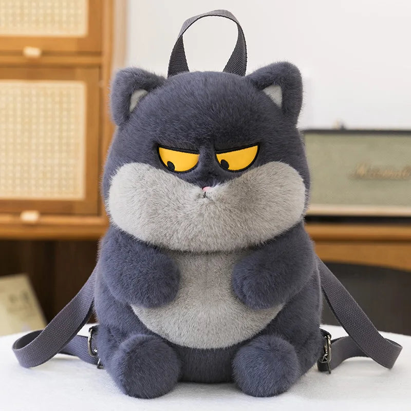Kawaii Plush Stuffed Cat Doll Backpack Cute Kids Birthday Xmas Gift 2025 New Arrival Plush Toy for Children Girls Soft Cuddly